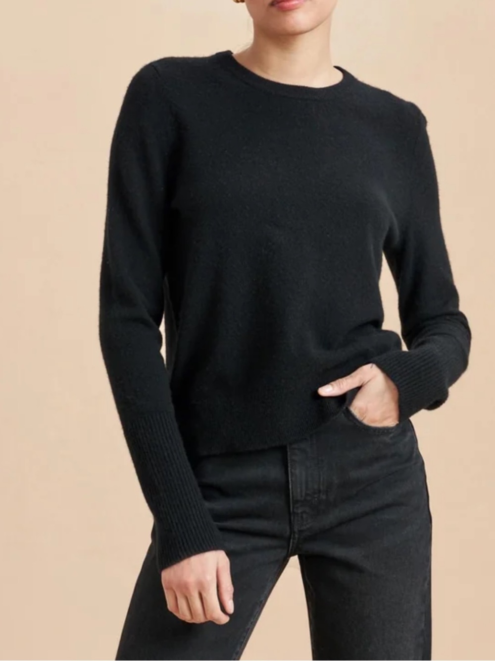 Equipment Black Cashmere Crewneck Sweater